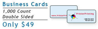 Business Card Printing Sale